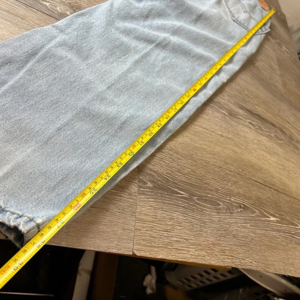 Levis 550 Jeans Mens 31x30 Light Wash Relaxed Tapered Distressed Vintage 90s